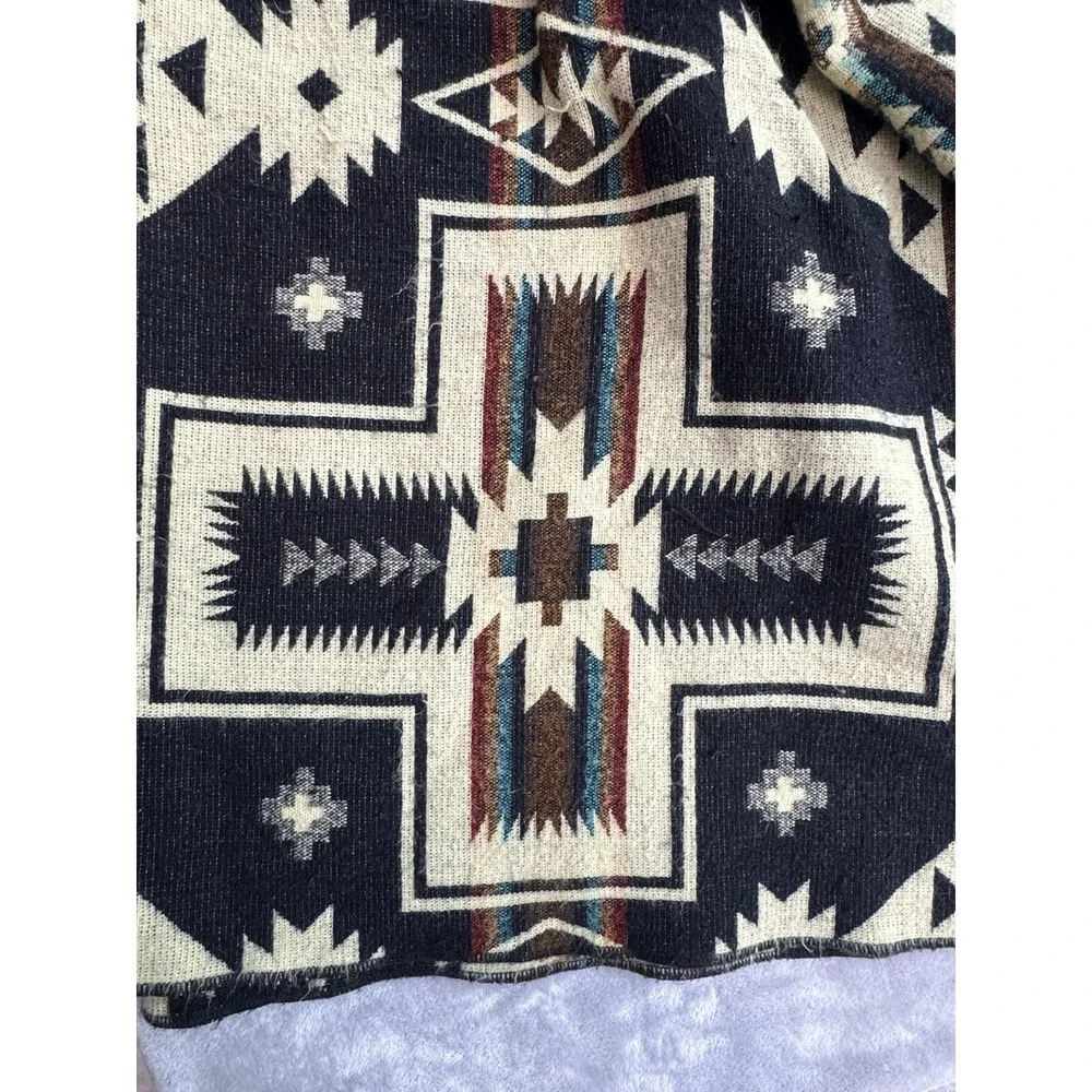 Galapagos Wool‎ Blend Southwest Geometric Pattern Blanket 72x82
